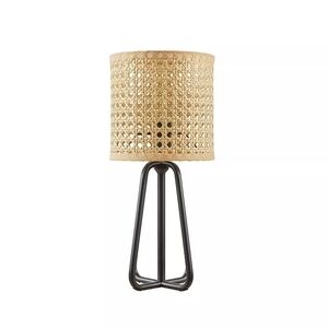Sephora Natural Woven Lamp with Black Base